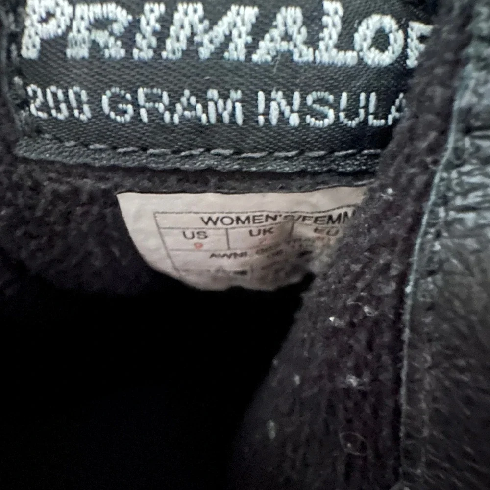 The North Face Womens Black Suede Cable Knit Winter Boots PrimaLoft 200g Size 9